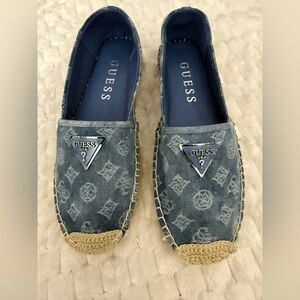 Guess Jolandon denim flat espadrilles Size:10M